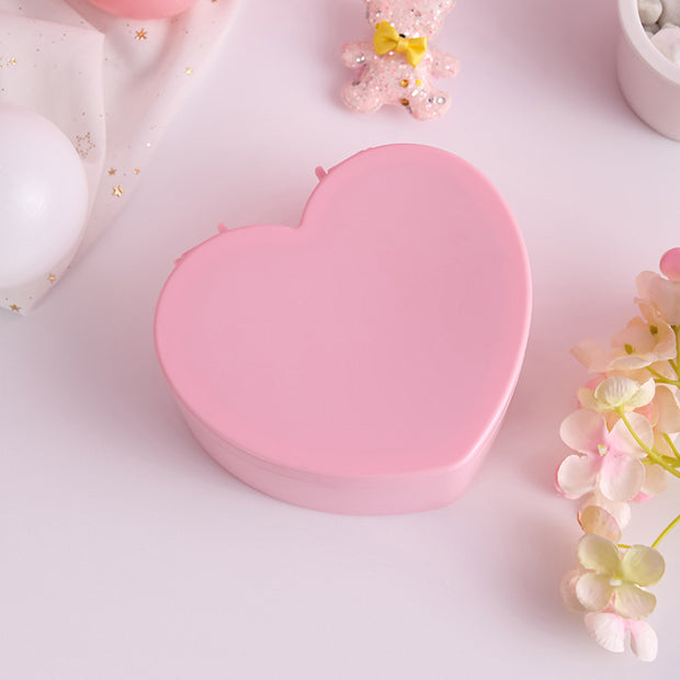 Storage Box Desktop Love Jewelry Box Student Dormitory Double Mirror Storage Box