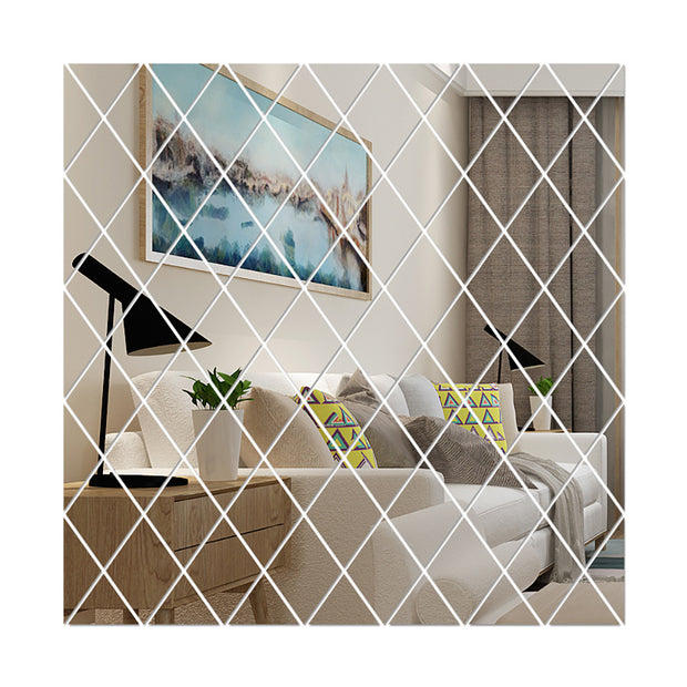 Triangle Rhombus Wall Sticker Art Acrylic Mirror Wall Sticker